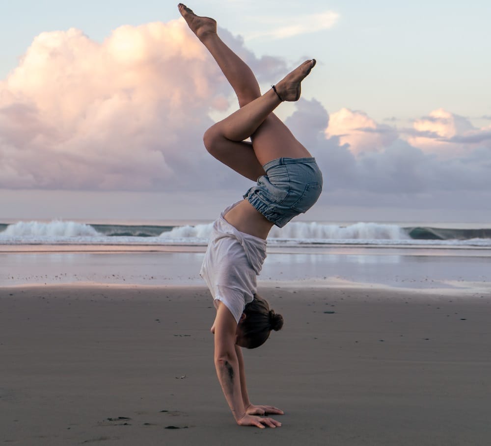 Handstand at the Beach in Costa Rica.