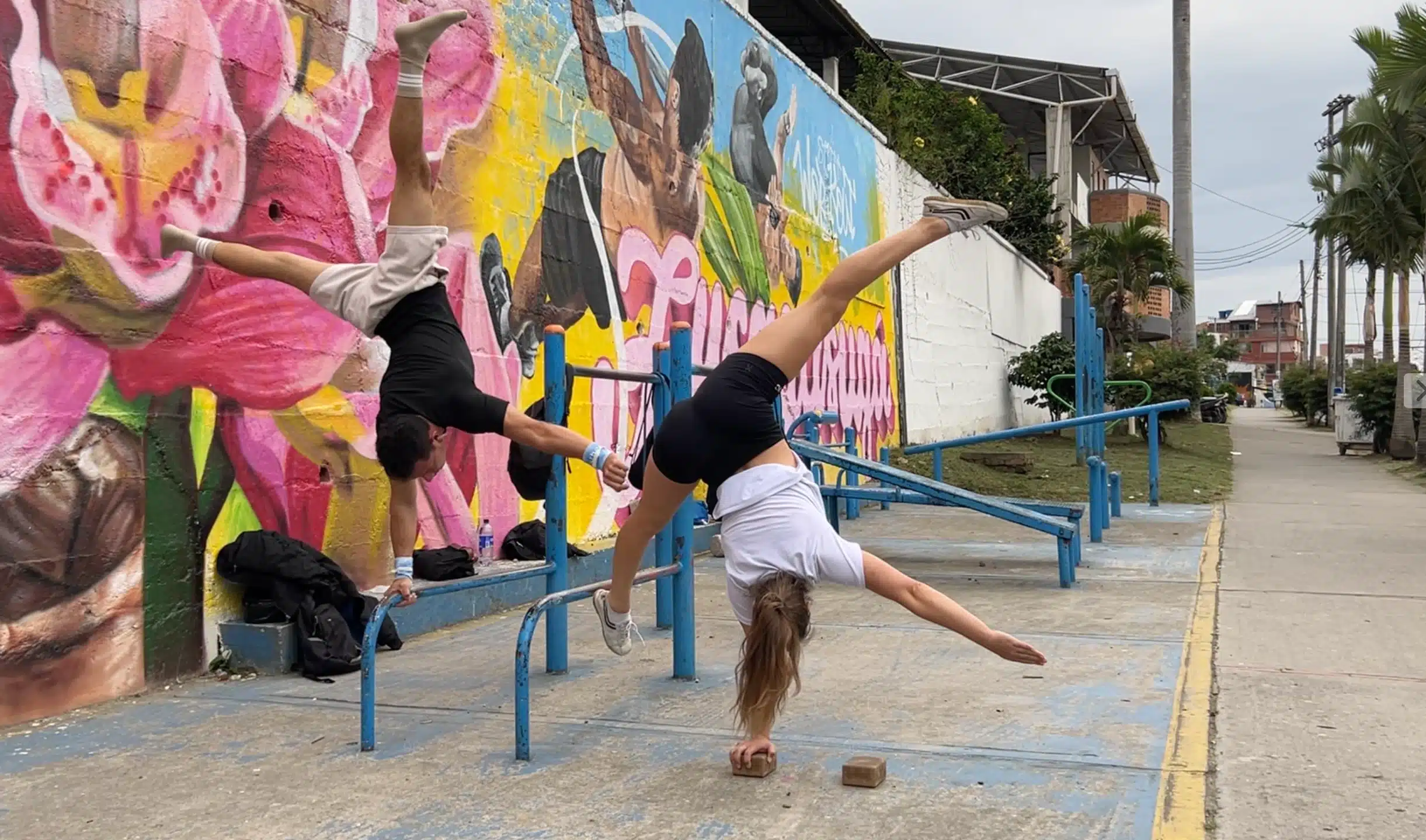 Handstand in Fusagasuga, Kolumbien